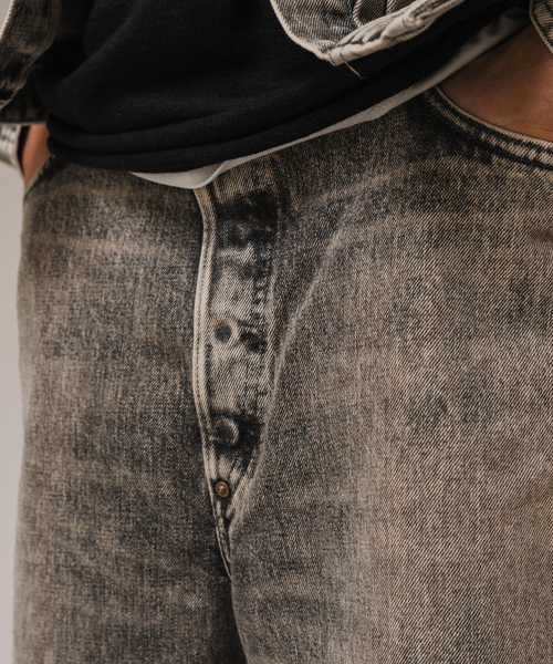 Lee(リー)の「Lee for BOUCLE 別注 カウボーイバギーパンツ フェード(デニムパンツ・メンズ・サックスブルー/ブラック系その他・36/34/32/30/38)」の14枚目の写真