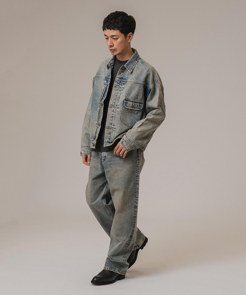 Lee(リー)の「Lee for BOUCLE 別注 カウボーイバギーパンツ フェード(デニムパンツ・メンズ・サックスブルー/ブラック系その他・36/34/32/30/38)」の18枚目の写真