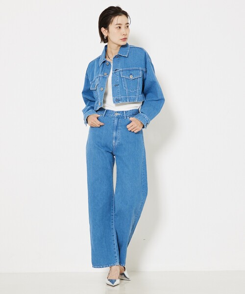 qualite（カリテ）の「【大人のデニムJK】コットンリネンデニムショートジャケット/春服/デニムジャケット/セットアップ（デニムジャケット・レディース・ブルー・フリー）」の10枚目の写真