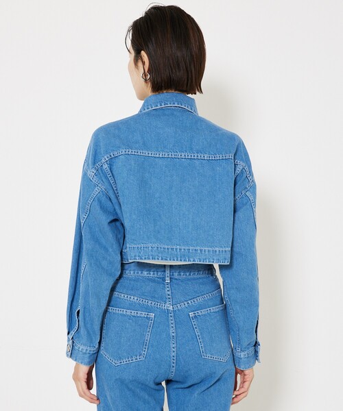 qualite（カリテ）の「【大人のデニムJK】コットンリネンデニムショートジャケット/春服/デニムジャケット/セットアップ（デニムジャケット・レディース・ブルー・フリー）」の15枚目の写真