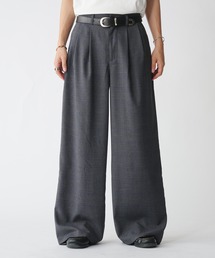 Adoon plain(Ah[v[)ASSORTED 2 TUCK WIDE SLACKS / A\[g2^bNChXbNX (XgCvAnA`FbN)(XbNX)