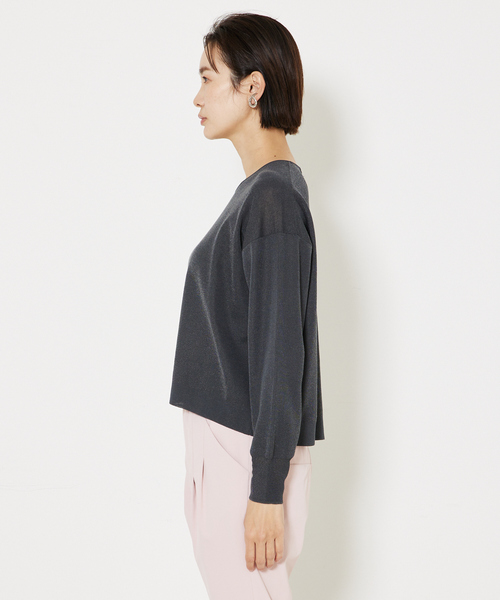 qualite(カリテ)の「コットンナイロンハイゲージニット/オフィスカジュアル(ニット/セーター・レディース・チャコールグレー/ホワイト/ピンク/ベージュ・フリー)」の10枚目の写真