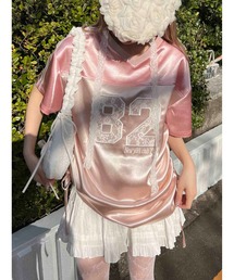 WC | レースワッペンサテンユニフォーム(Tシャツ/カットソー)