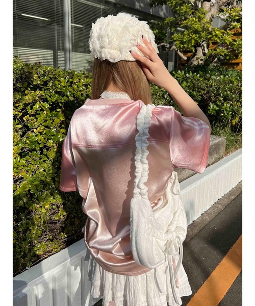 WC(ダブル シー)の「レースワッペンサテンユニフォーム(Tシャツ/カットソー・レディース・ブルー/ピンク/ブラック・FREE)」の16枚目の写真