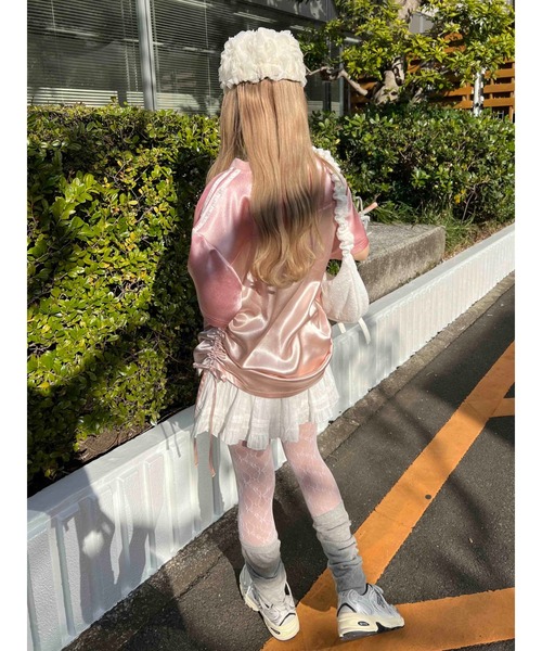 WC(ダブル シー)の「レースワッペンサテンユニフォーム(Tシャツ/カットソー・レディース・ブルー/ピンク/ブラック・FREE)」の18枚目の写真