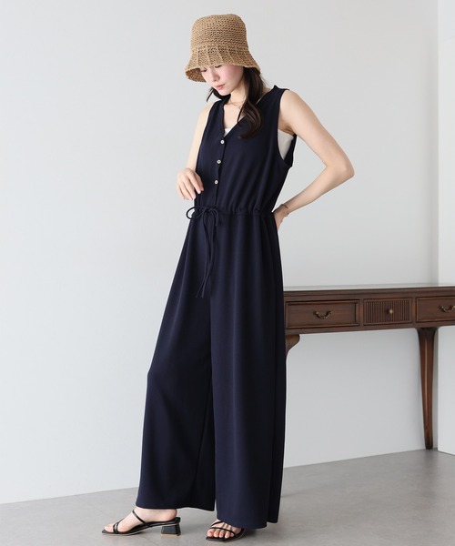 新品未使用【IENA】 LE DENIM Vネックオールインワン38 IENA（イエナ）の「デニムVネックオールインワン（つなぎ