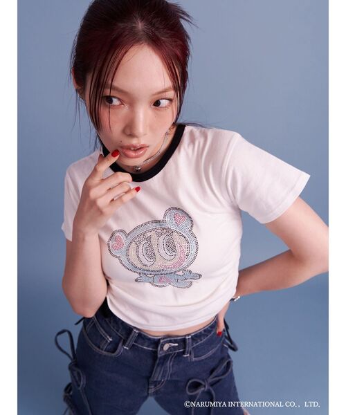tシャツ 「ANGELBLUE(エンジェルブルー)×jouetie」ドロストTシャツ レディース セール】【ANGELBLUE(エンジェルブルー)×jouetie】ドロストT