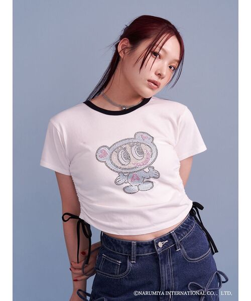 売り切れました！jouetie ジュエティ Angel Tシャツ セール】【ANGELBLUE(エンジェルブルー)×jouetie】ドロストT