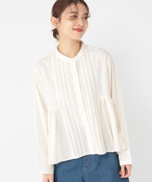 ギャザー切り替えブラウス