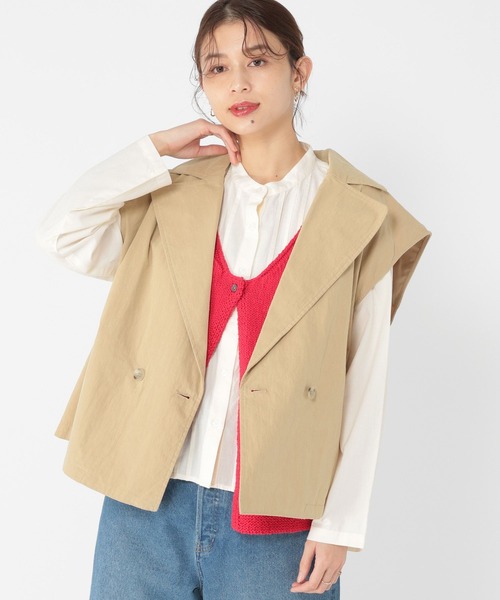 studio CLIP（スタディオクリップ）の「ギャザー切り替えブラウス（シャツ/ブラウス・レディース・サックスブルー/アイボリー/ライトグリーン・FREE）」の6枚目の写真