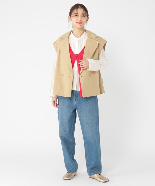 studio CLIP（スタディオクリップ）の「ギャザー切り替えブラウス（シャツ/ブラウス・レディース・サックスブルー/アイボリー/ライトグリーン・FREE）」の7枚目の写真