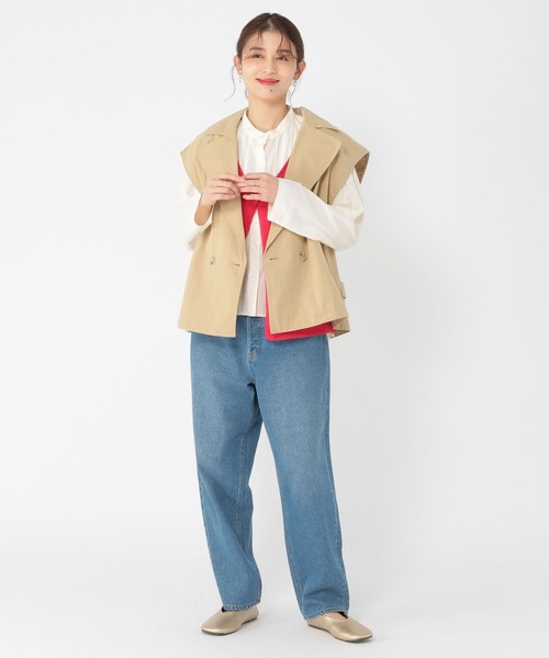 studio CLIP（スタディオクリップ）の「ギャザー切り替えブラウス（シャツ/ブラウス・レディース・サックスブルー/アイボリー/ライトグリーン・FREE）」の8枚目の写真