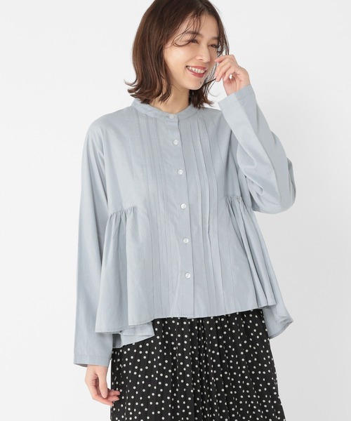 studio CLIP（スタディオクリップ）の「ギャザー切り替えブラウス（シャツ/ブラウス・レディース・サックスブルー/アイボリー/ライトグリーン・FREE）」の13枚目の写真