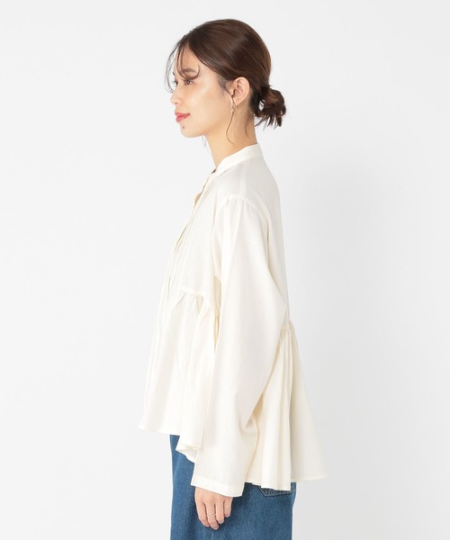 studio CLIP（スタディオクリップ）の「ギャザー切り替えブラウス（シャツ/ブラウス・レディース・サックスブルー/アイボリー/ライトグリーン・FREE）」の19枚目の写真