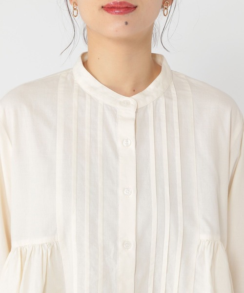 studio CLIP（スタディオクリップ）の「ギャザー切り替えブラウス（シャツ/ブラウス・レディース・サックスブルー/アイボリー/ライトグリーン・FREE）」の21枚目の写真