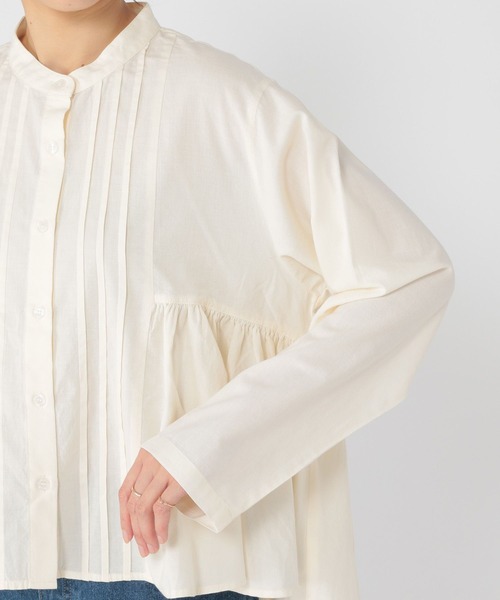 studio CLIP（スタディオクリップ）の「ギャザー切り替えブラウス（シャツ/ブラウス・レディース・サックスブルー/アイボリー/ライトグリーン・FREE）」の22枚目の写真