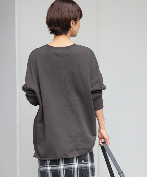JOURNAL STANDARD relume（ジャーナルスタンダード　レリューム）の「《追加6》オーバーサイズロングスウェット（スウェット・レディース・チャコールグレー/ホワイト系その他/ライトグリーン/ブルー・FREE）」の11枚目の写真