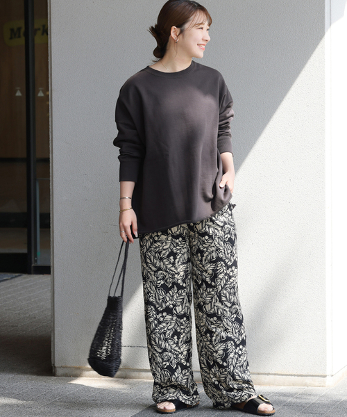 JOURNAL STANDARD relume（ジャーナルスタンダード　レリューム）の「《追加6》オーバーサイズロングスウェット（スウェット・レディース・チャコールグレー/ホワイト系その他/ライトグリーン/ブルー・FREE）」の12枚目の写真