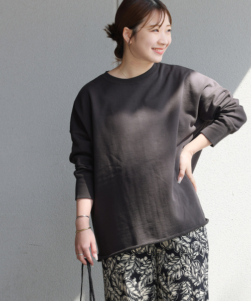 JOURNAL STANDARD relume（ジャーナルスタンダード　レリューム）の「《追加6》オーバーサイズロングスウェット（スウェット・レディース・チャコールグレー/ホワイト系その他/ライトグリーン/ブルー・FREE）」の15枚目の写真