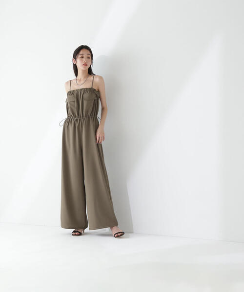 NATURAL BEAUTY BASIC(ナチュラルビューティーベーシック)の「◇ダブルポケットギャザーオールインワン(つなぎ/オールインワン・レディース・カーキ/チャコールグレー・MEDIUM/P/S)」の21枚目の写真