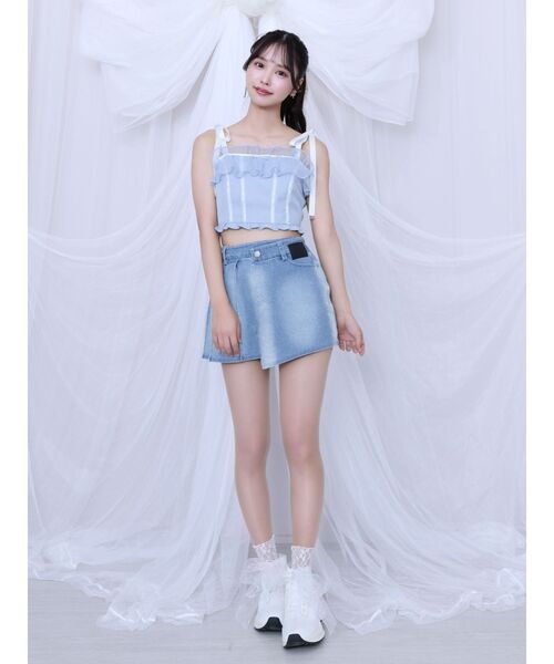 EATME（イートミー）の「ショルダーリボンベアビスチェ（キャミソール・レディース・ブルー/グリーン/オフホワイト・FREE）」の9枚目の写真