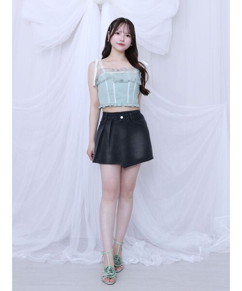 EATME（イートミー）の「ショルダーリボンベアビスチェ（キャミソール・レディース・ブルー/グリーン/オフホワイト・FREE）」の17枚目の写真