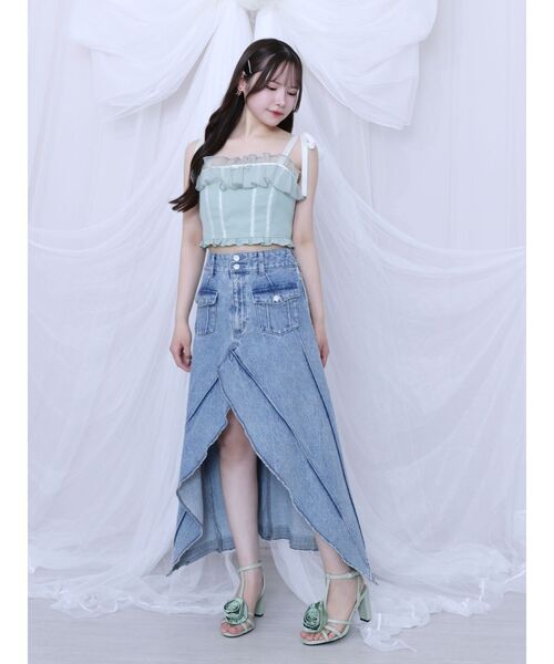 EATME（イートミー）の「ショルダーリボンベアビスチェ（キャミソール・レディース・ブルー/グリーン/オフホワイト・FREE）」の19枚目の写真