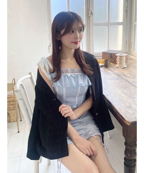 EATME（イートミー）の「ショルダーリボンベアビスチェ（キャミソール・レディース・ブルー/グリーン/オフホワイト・FREE）」の20枚目の写真