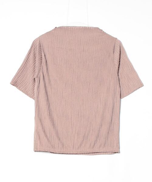 mitis(ミティス)の「mitis ウェーブジャガードボトルネックT(Tシャツ/カットソー・レディース・ライム/アイボリー/グレイッシュベージュ/ブラック/ブルー・M)」の6枚目の写真