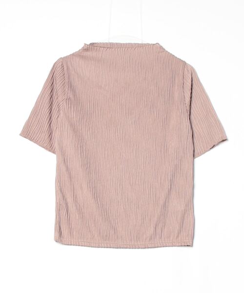 mitis(ミティス)の「mitis ウェーブジャガードボトルネックT(Tシャツ/カットソー・レディース・ライム/アイボリー/グレイッシュベージュ/ブラック/ブルー・M)」の7枚目の写真
