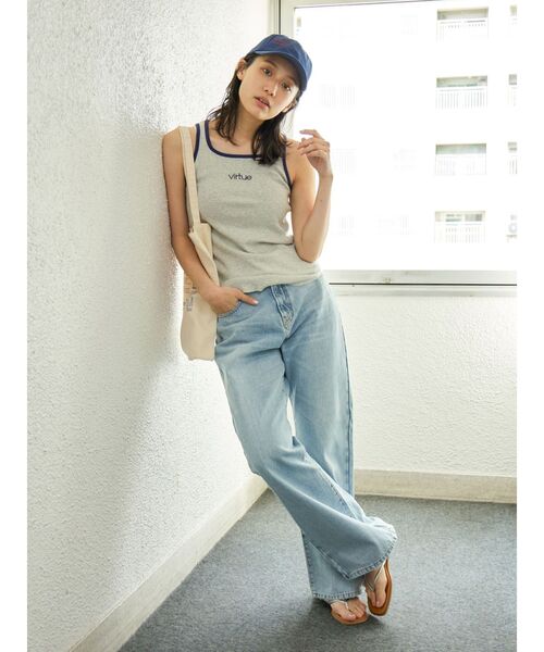 Ungrid（アングリッド）の「【WEB限定】バイカラーロゴタンクトップ（タンクトップ・レディース・ライトグレー/ブラウン/チャコールグレー・FREE）」の21枚目の写真