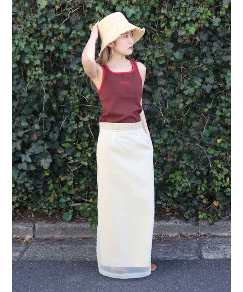 Ungrid（アングリッド）の「【WEB限定】バイカラーロゴタンクトップ（タンクトップ・レディース・ライトグレー/ブラウン/チャコールグレー・FREE）」の16枚目の写真