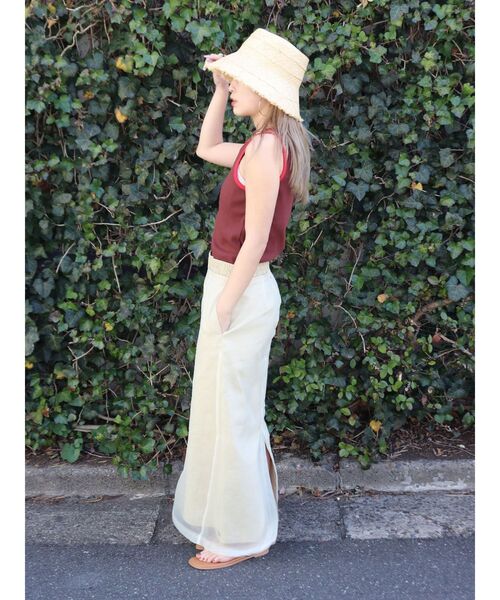 Ungrid（アングリッド）の「【WEB限定】バイカラーロゴタンクトップ（タンクトップ・レディース・ライトグレー/ブラウン/チャコールグレー・FREE）」の17枚目の写真