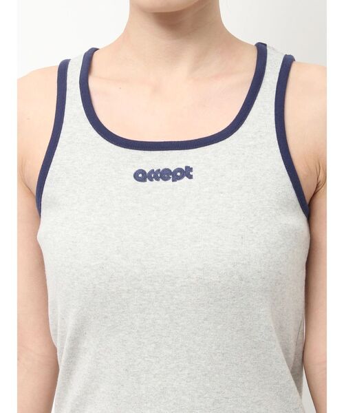 Ungrid（アングリッド）の「【WEB限定】バイカラーロゴタンクトップ（タンクトップ・レディース・ライトグレー/ブラウン/チャコールグレー・FREE）」の10枚目の写真