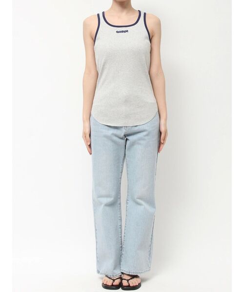 Ungrid（アングリッド）の「【WEB限定】バイカラーロゴタンクトップ（タンクトップ・レディース・ライトグレー/ブラウン/チャコールグレー・FREE）」の14枚目の写真