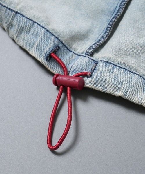 Starting Over（スターティングオーバー）の「Fringe denim one point shirt/フリンジデニム ワンポイント刺繍 ドローコード 半袖シャツ（シャツ/ブラウス・メンズ・ブラック/ブルー・L/M）」の15枚目の写真