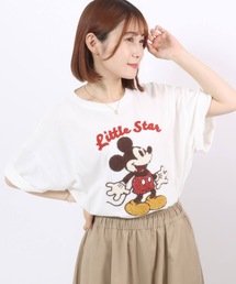 Disney（ディズニー）キャラクター刺繍・サガラ刺繍ビッグシルエットＴシャツ レディース/ミッキーマウス ミニーマウス スティッチ