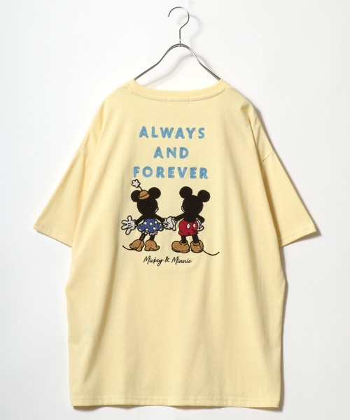 Disney(ディズニー)の「Disney(ディズニー)キャラクター刺繍・サガラ刺繍ビッグシルエットTシャツ レディース/ミッキーマウス ミニーマウス スティッチ(Tシャツ/カットソー・レディース・ピンク/サックスブルー/ベージュ/アッシュグレー/カーキ/オフホワイト/レッド/ネイビー/パープル/ブラック系その他2/スミクロ/ブルー系その他/グレー系その他/ブラック系その他/グリーン/イエロー/ブラック系その他3/ブラック系その他4/ホワイト系その他2/ホワイト系その他・M/L)」の18枚目の写真