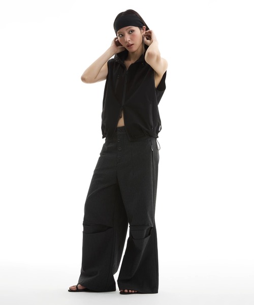 WESTBOY（ウエストボーイ）の「フード付きテックベスト ジップアップ ユニセックス FKF25S1OT15【FUNKYFUN】（ベスト・メンズ・ブラック・XL/M/L）」の6枚目の写真