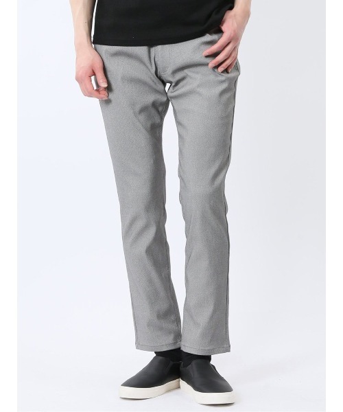 【抗菌防臭　接触冷感】m.f.エディトリアル メンズ クロスストレッチ+クールスリムウォッシャブルパンツ カルゼ