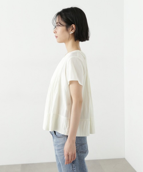N.(N. Natural Beauty Basic)(エヌエヌナチュラルビューティーベーシック)の「タックフルブラウス(シャツ/ブラウス・レディース・オフホワイト/ブルー/ライトグリーン・MEDIUM)」の20枚目の写真