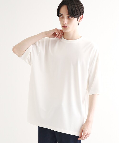 tk.TAKEO KIKUCHI（ティーケータケオキクチ）の「◆【UV／接触冷感】切替アソートTシャツ（Tシャツ/カットソー・メンズ・ホワイト/ブラック/ネイビー系4/オリーブ系3/ブラック系4・01/02/03/04）」の11枚目の写真