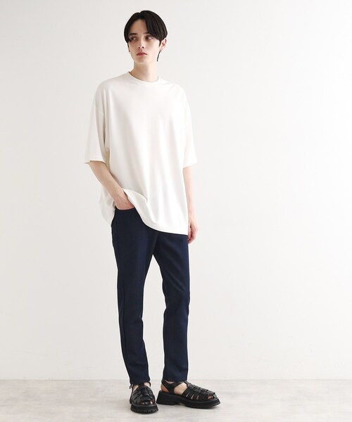 tk.TAKEO KIKUCHI（ティーケータケオキクチ）の「◆【UV／接触冷感】切替アソートTシャツ（Tシャツ/カットソー・メンズ・ホワイト/ブラック/ネイビー系4/オリーブ系3/ブラック系4・01/02/03/04）」の13枚目の写真