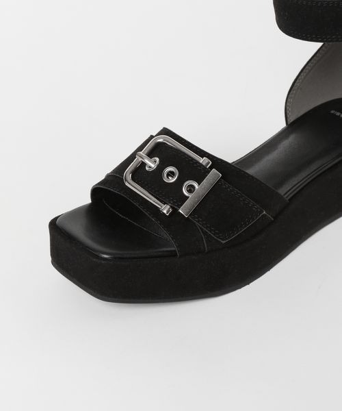 KISSA  サンダル　黒　24.0 ALL STAR PLTS COWSPOT SANDAL / オールスター PLTS カウ