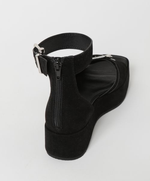 JEANASIS（ジーナシス）の「Ｗクラスプフラットサンダル/329243（サンダル・レディース・ブラウン/パイソン/ブラック・LARGE/MEDIUM）」の9枚目の写真