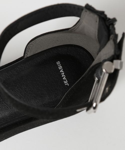 JEANASIS（ジーナシス）の「Ｗクラスプフラットサンダル/329243（サンダル・レディース・ブラウン/パイソン/ブラック・LARGE/MEDIUM）」の7枚目の写真