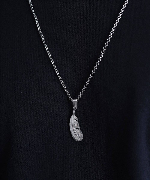 フェザーネックレス BFF S925 フェザーネックレス [bffns064-cs053-2mm