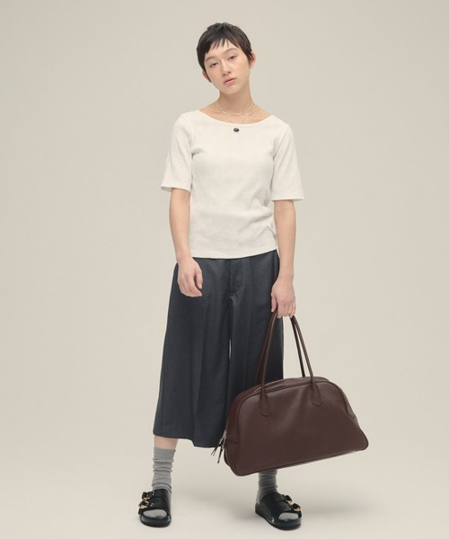 eL(エル)の「【eL】Belt Slide Sandal/324859(サンダル・レディース・オフホワイト/ブラック・MEDIUM/LARGE)」の4枚目の写真