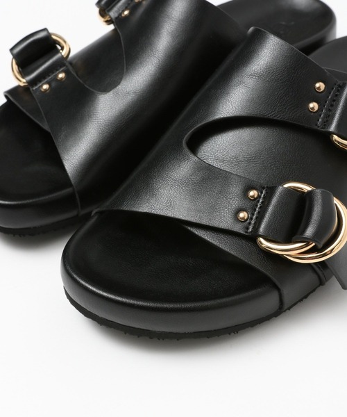 eL(エル)の「【eL】Belt Slide Sandal/324859(サンダル・レディース・オフホワイト/ブラック・MEDIUM/LARGE)」の10枚目の写真