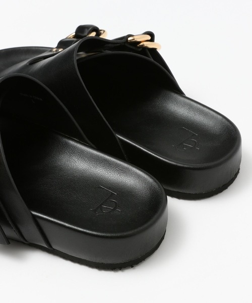 eL(エル)の「【eL】Belt Slide Sandal/324859(サンダル・レディース・オフホワイト/ブラック・MEDIUM/LARGE)」の11枚目の写真